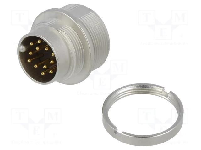Connector: M16; socket; male; PIN: 12; 3A; 60V; soldering; IP68 LUMBERG 0314-12