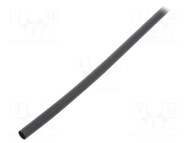 Heat shrink sleeve; glued; 3: 1; 6mm; L: 1.2m; black; polyolefine TE Connectivity ATUM-6/2-0-STK