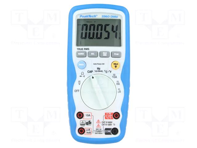 Digital multimeter; LCD; 4,75 digit (40000); True RMS; IP67 PEAKTECH PKT-P3360