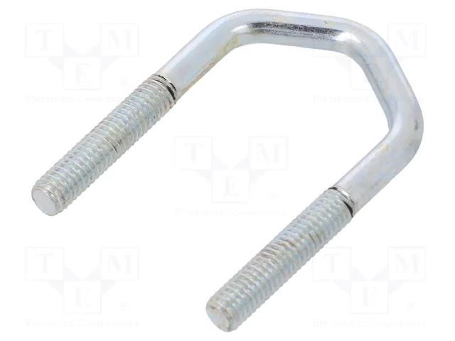 U-bolt; D; 1; steel; zinc; Thread len: 30mm; for antenna fixing DROMET D-CBTD.6.28