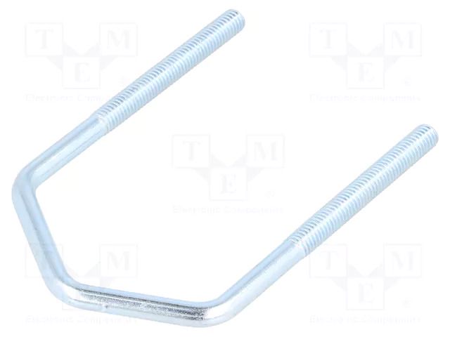 U-bolt; D; 1; steel; zinc; Thread len: 46mm; for antenna fixing DROMET D-CBTD.6.49