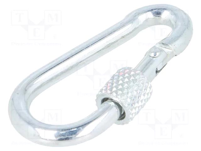 Carabiner; steel; for rope; L: 40mm; zinc; 4mm; with protection DROMET D-KSZ.4.40