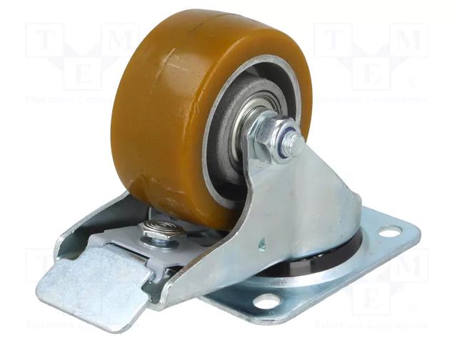 Transport wheel; Ø: 80mm; W: 38mm; H: 111mm; torsional with lock RADER KPM-ALPU-80K-HC