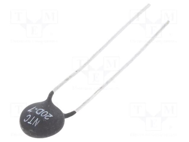 NTC thermistor; 20Ω; 8.5mm; -55÷200°C; THT SR PASSIVES NTCS-08-20-0.6