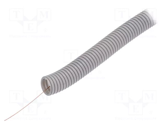 Protective tube; Size: 25; grey; L: 50m; with pilot wire; RKGL AKS ZIELONKA RKGL-25P-50M/GY