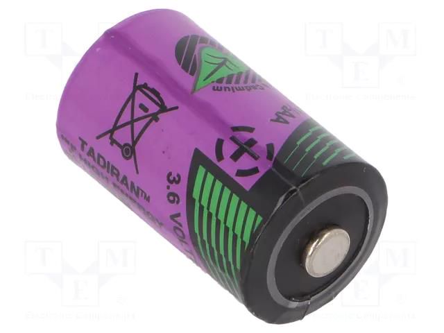 Battery: lithium (LTC); 1/2AA; 3.6V; 900mAh; Ø14.7x25.2mm TADIRAN SL-550/S