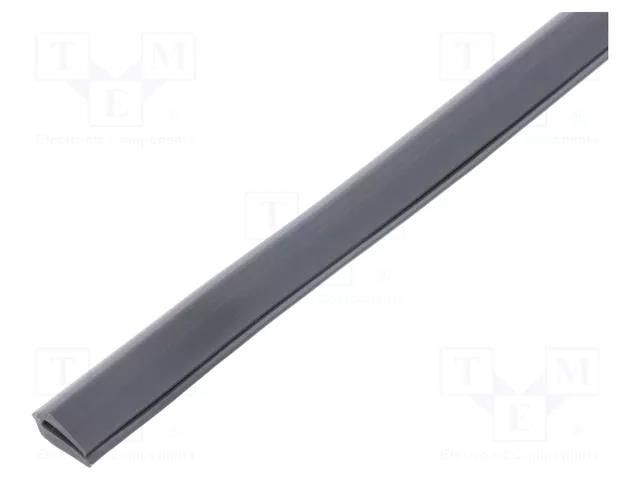 Hole and edge shield; PVC; L: 10m; grey; H: 8mm; W: 4.5mm; -30÷70°C KURANT EP-1/GY
