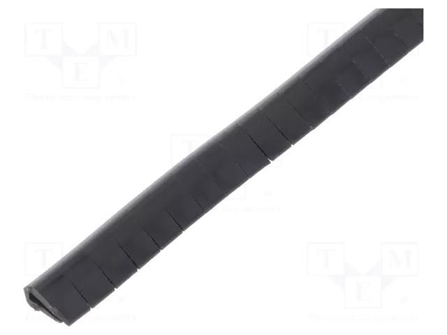 Hole and edge shield; PVC; L: 10m; black; H: 8mm; W: 4.5mm; -30÷70°C KURANT EPC-1/BK