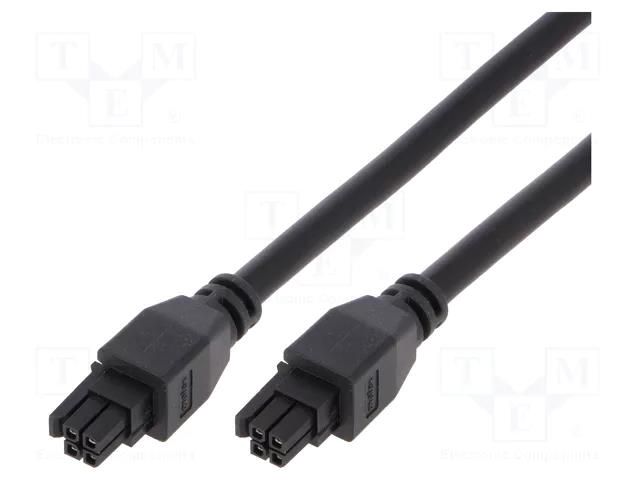 Cable; female; PIN: 4; Len: 2m; 300V; 5A; Insulation: PVC; tinned; 2x2 MOLEX MX-245132-0420