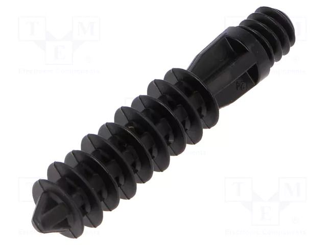 Peg; black; L: 350mm; Cable P-clips; 20pcs. AKS ZIELONKA S-UZP/BK