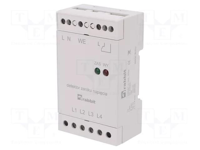 Voltage monitoring relay; phase failure; 230VAC; IP20; IN: 4 RABBIT RABBIT-DZN