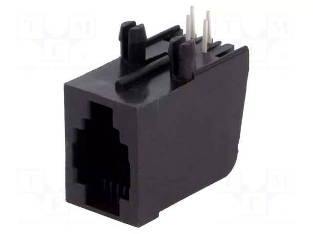 Connector: RJ9; socket; PIN: 4; 4p4c; THT; angled ENCITECH RJJ44NFRA