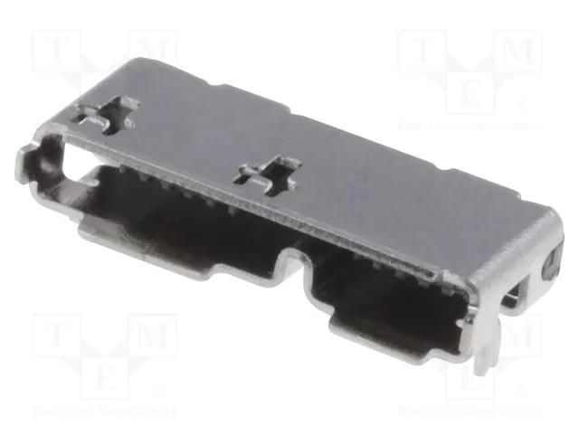 Connector: USB AB micro; socket; SMT; horizontal; USB 3.0 ADAM TECH MCR-AB3-RA-SMT-15