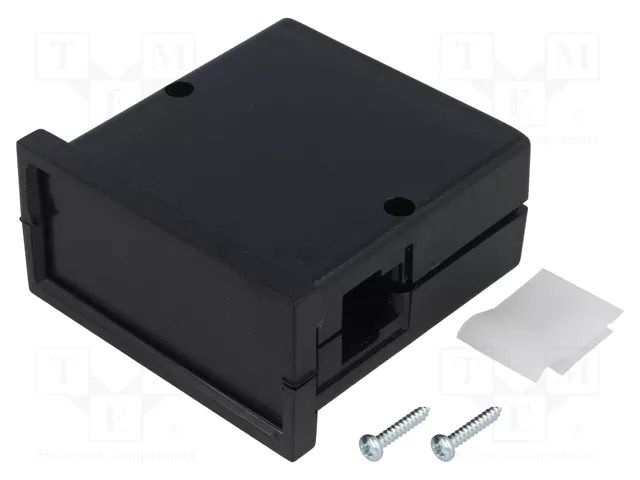 Enclosure: panel; X: 72mm; Y: 72mm; Z: 36mm; ABS; black; screwed MASZCZYK KM-61-PF/BK