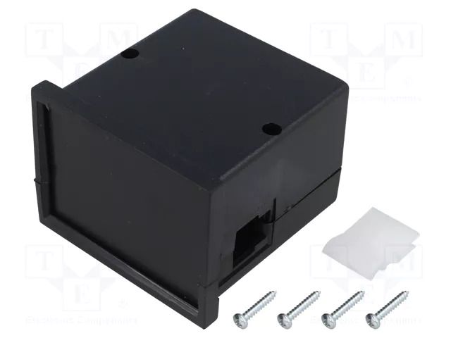 Enclosure: panel; X: 72mm; Y: 72mm; Z: 55mm; ABS; black; screwed MASZCZYK KM-62-PF/BK
