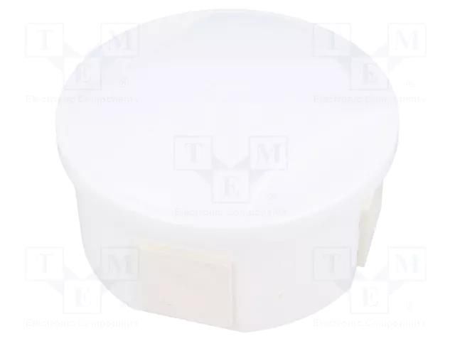 Enclosure: junction box; Ø: 84mm; Z: 40mm; polystyrene; IP44; white PAWBOL PW-S-BOX026B