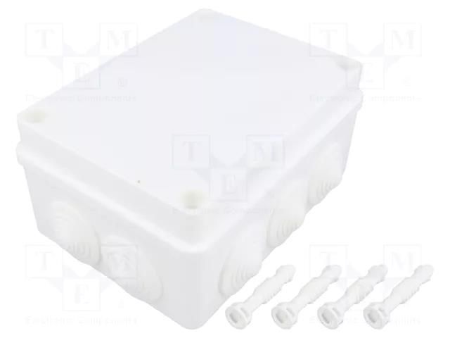 Enclosure: junction box; X: 110mm; Y: 150mm; Z: 70mm; IP65; white PAWBOL PW-S-BOX306B