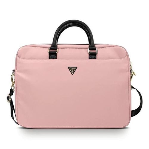 Guess Nylon Triangle Logo bag for a 16&quot; laptop - pink, Guess 3700740491188 3700740491188