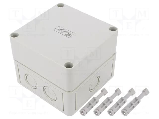Enclosure: junction box; X: 110mm; Y: 110mm; Z: 90mm; polystyrene SPELSBERG RK-4/07-7X4