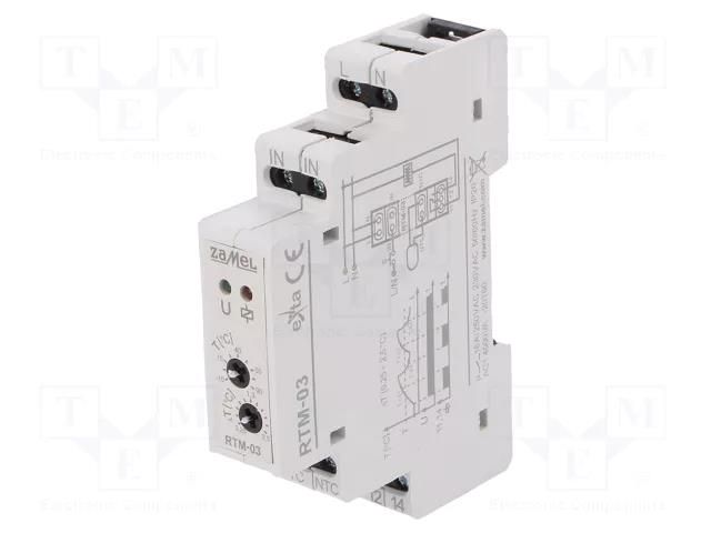 Module: regulator; NTC; temperature; OUT: relay,SPDT; RTM; IP20 ZAMEL RTM-03