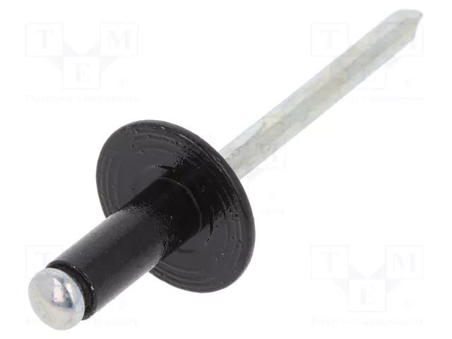 Rivet; 10pcs; universal; L: 12mm; black; Ømount.hole: 4.5mm ROMIX RX-41257