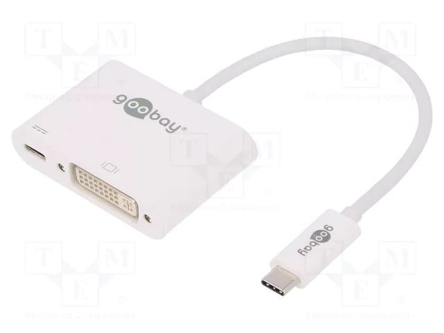 Adapter; USB 3.0; DVI-I (24+5) socket,USB C socket,USB C plug GOOBAY USB.C-ADAP-09
