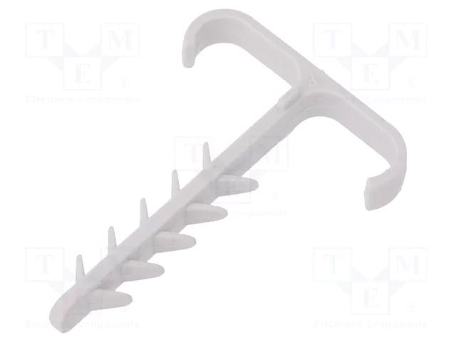 Holder; grey; for flat cable,YDYp 3x2,5 x2; 100pcs; UWPP; 6mm AKS ZIELONKA UWPP-6/12