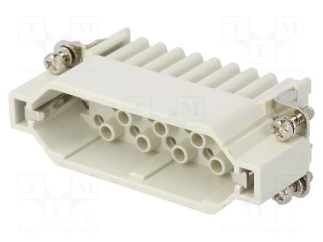 Connector: HDC; contact insert; male; S-D; PIN: 25; size 16A; 10A MOLEX MX-93601-0101