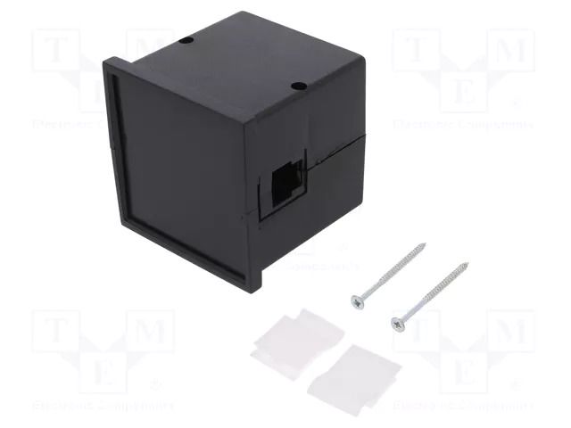 Enclosure: panel; X: 72mm; Y: 72mm; Z: 73mm; ABS; black; screwed MASZCZYK KM-63-PF/BK