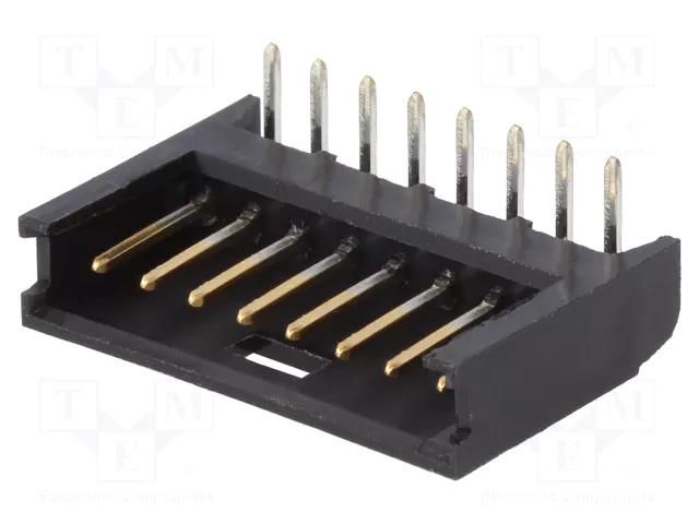 connector 8P MODU II SHRD HDR,RT ANG, 0.38AU TE Connectivity 280380-2