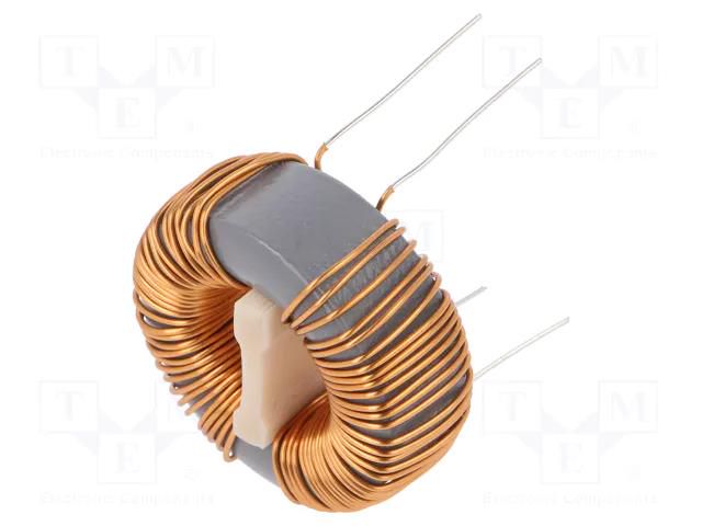 Inductor: wire; THT; 15mH; 230VAC; 5A; 54mΩ; 21x13mm; -20÷50%; 10kHz FERYSTER DTS-40/15/5.0-H