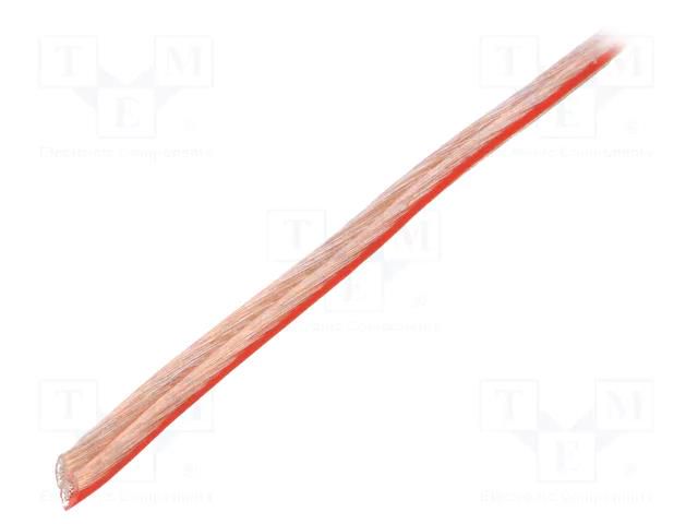 Wire: loudspeaker cable; stranded; CCA; transparent; unshielded LOGILINK CA1083