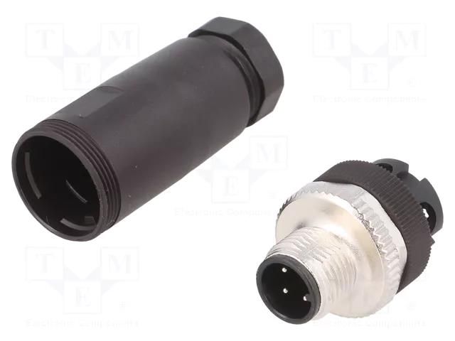 Connector: M12; plug; PIN: 4; male; straight; screw terminal; 6÷8mm WEIDMÜLLER SAIS-4/9