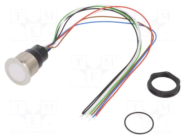 Switch: capacitive; Pos: 2; SPST; 0.1A/42VAC; 0.1A/60VDC; IP67; RGB SCHURTER 3-101-415