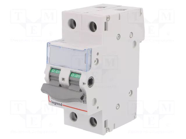 Switch-disconnector; Poles: 2; for DIN rail mounting; 32A; 400VAC LEGRAND 406445