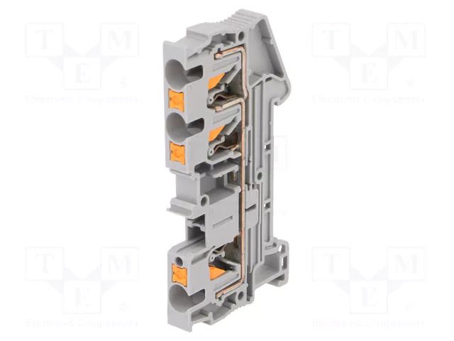 Splice terminal: rail; PT; 32A; 800V; for DIN rail mounting; grey PHOENIX CONTACT PT4-TWIN