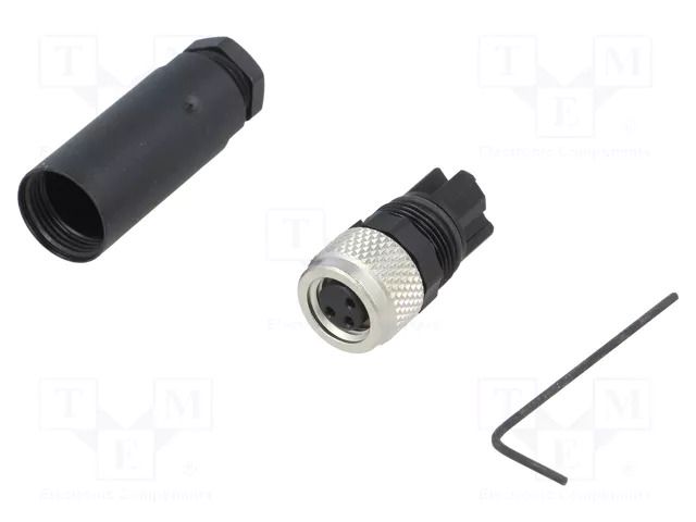 Connector: M8; female; PIN: 3; 60V; IP67; straight; for cable; plug WEIDMÜLLER SAIB-M8-3P