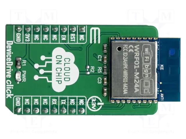 Click board; prototype board; Comp: WRF01-M24A; IEEE 802.11b/g/n MIKROE MIKROE-3663
