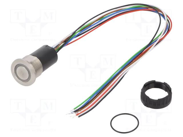 Switch: capacitive; Pos: 2; SPST-NO; 0.1A/42VAC; 0.1A/60VDC; IP67 SCHURTER 3-101-412