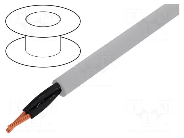 Wire; JZ-500-PUR; 2x0.75mm2; unshielded; 300V,500V; Cu; stranded HELUKABEL OZ500-PUR-2X0.75