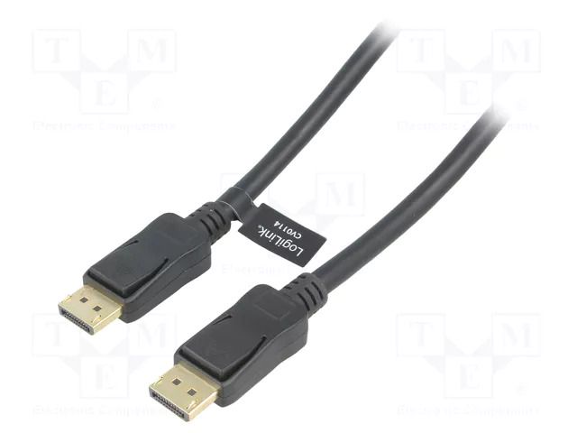 Cable; DisplayPort plug,both sides; DisplayPort 1.2; 20m; black LOGILINK CV0114