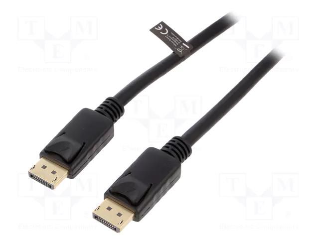 Cable; DisplayPort plug,both sides; DisplayPort 1.4; 3m; black LOGILINK CV0121