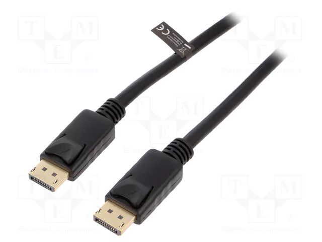 Cable; DisplayPort plug,both sides; DisplayPort 1.4; 3m; black LOGILINK CV0121
