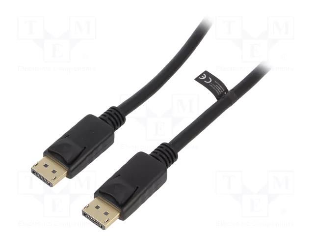 Cable; DisplayPort plug,both sides; DisplayPort 1.4; 2m; black LOGILINK CV0120