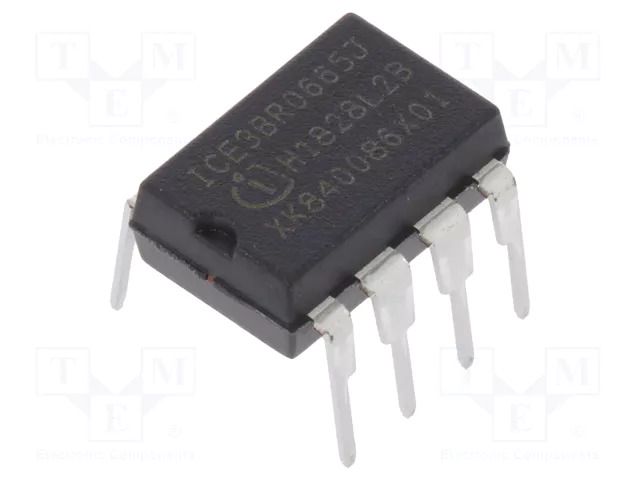 IC: PMIC; PWM controller; 4.8A; 67kHz; Ch: 1; DIP8; flyback; Ubr: 650V INFINEON TECHNOLOGIES ICE3BR0665JXKLA1