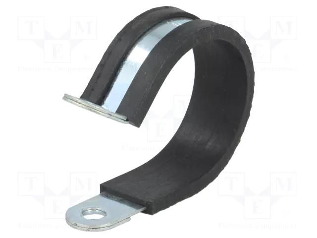 Fixing clamp; ØBundle : 35mm; W: 15mm; steel; Cover material: EPDM MPC INDUSTRIES MPC-LKD13515