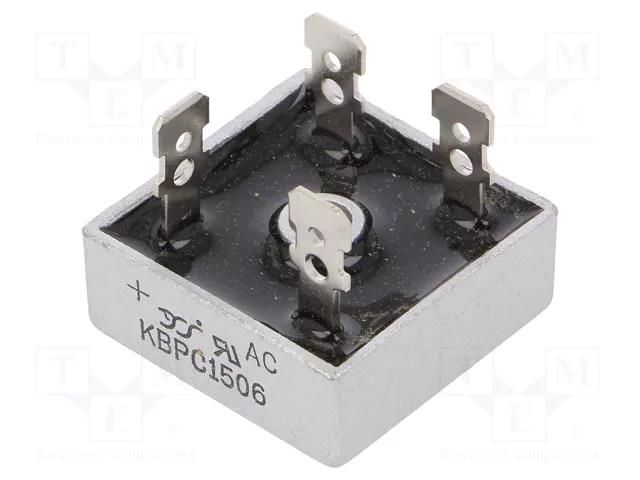Bridge rectifier: single-phase; Urmax: 600V; If: 15A; Ifsm: 300A YANGJIE TECHNOLOGY KBPC1506-YAN