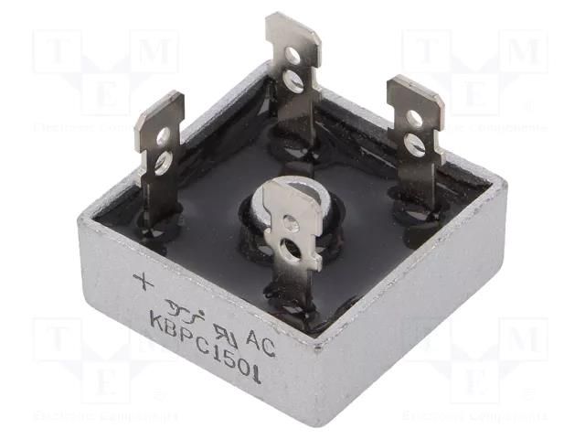 Bridge rectifier: single-phase; Urmax: 100V; If: 15A; Ifsm: 300A YANGJIE TECHNOLOGY KBPC1501-YAN