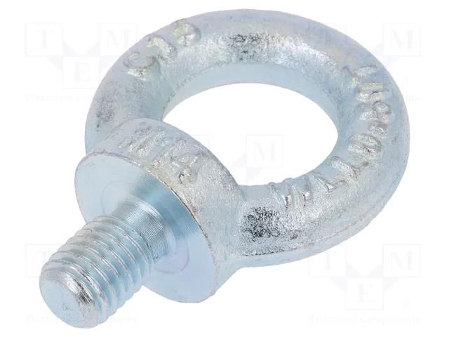 Lifting eye bolt; M14x27; Head: eye; steel; zinc; DIN 580; 35mm DROMET D-SZU14