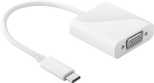 USB-C™ VGA Aadapter, White, white, 0.2 m - USB-C™ male > VGA female (15-pin) 66260